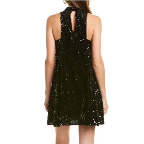 Crosby by Mollie Burch Annesley Sequin Sleeveless Halter Swing Dress NWT Size M - Picture 2 of 7